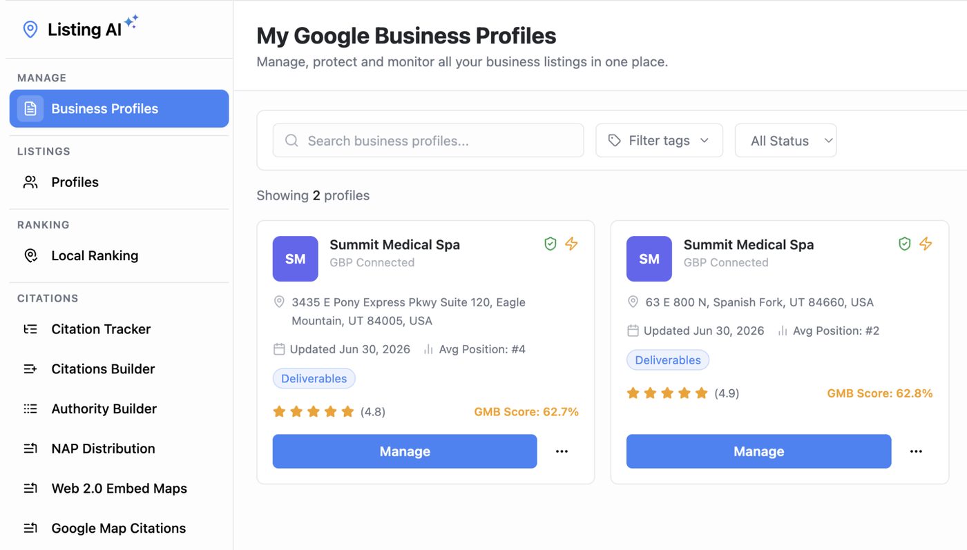 Each location judged on its own local trust signals